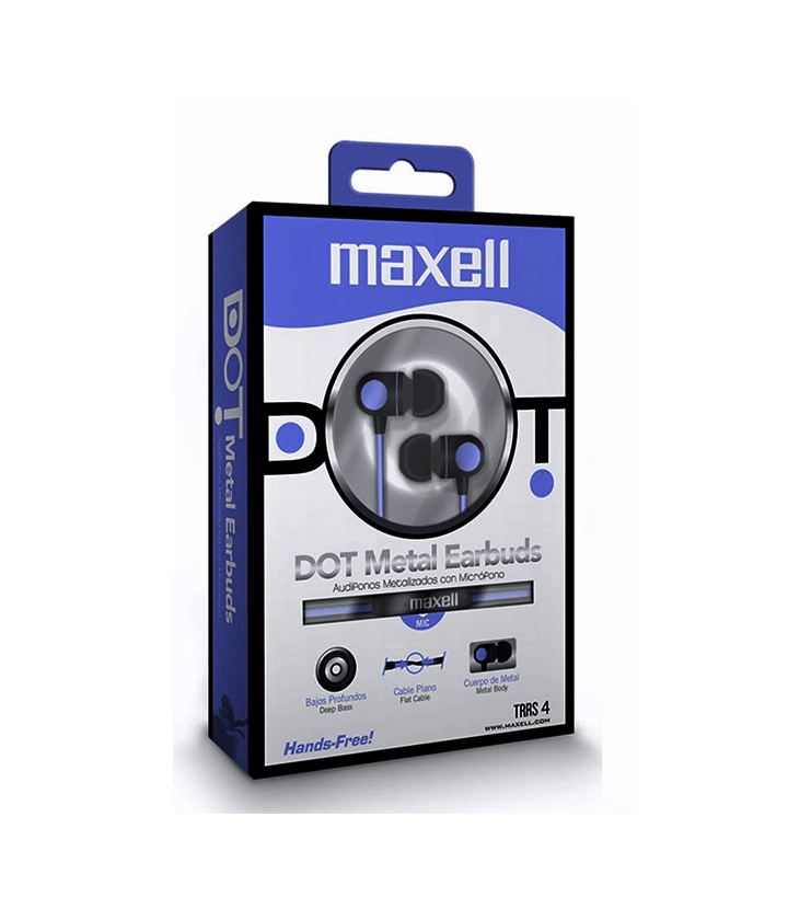 Maxell DOT-8 Metal Earphone Blue